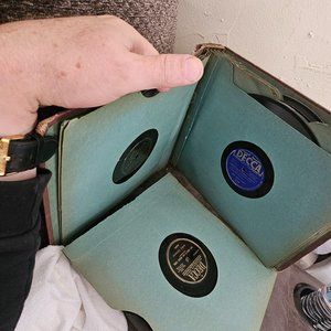 RARE! His Master's Voice 1904 Record Vinyl Binder W/10 Sinatra Victor Orchestra